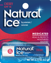 Load image into Gallery viewer, Natural Ice® Cherry SPF 15 Medicated Lip Balm