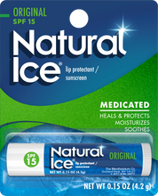 Load image into Gallery viewer, Natural Ice® Original SPF 15 Medicated Lip Balm