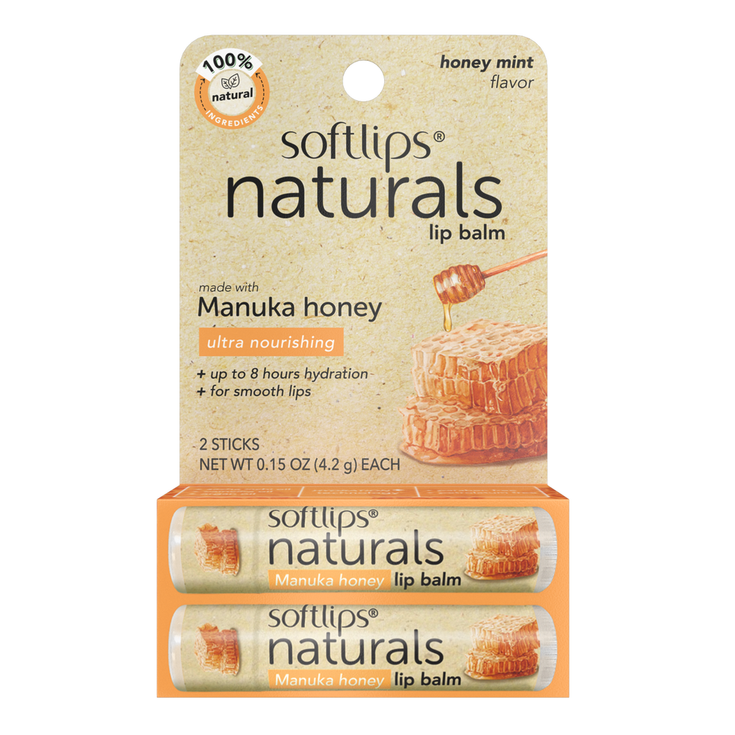 Naturals Lip Balm with Manuka Honey - 2 Pack