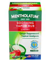 Load image into Gallery viewer, Mentholatum Soothing Vapor Rub, Cherry Scent, Cough Suppressant 1 oz
