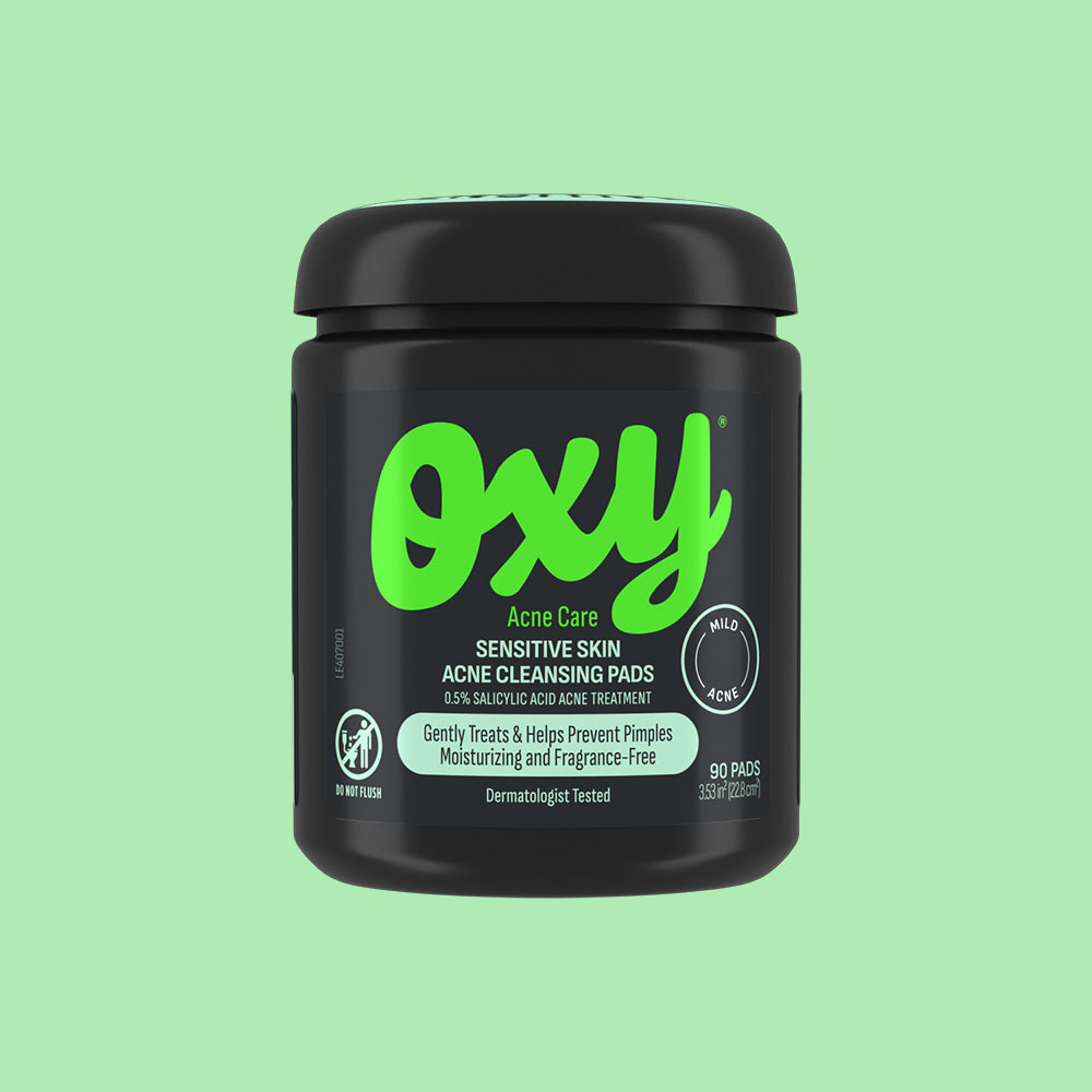 Gentle Magic for Clear, Calm Skin Using Oxy® Sensitive Skin Acne Cleansing Pads