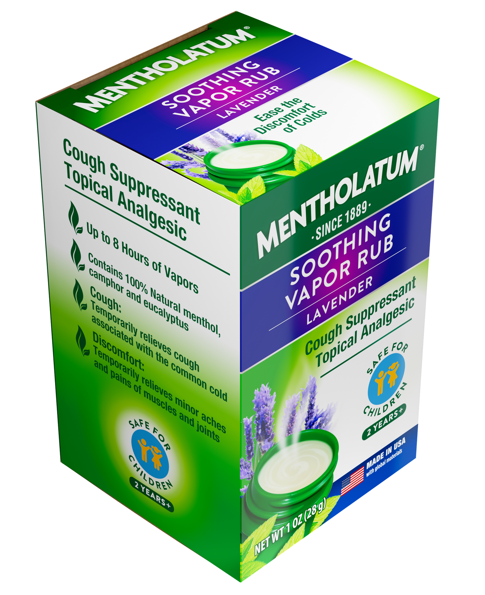Mentholatum Soothing Vapor Rub, Lavender Scent, Max Strength Cough Relief 1 oz Mentholatum Soothing Vapor Rub, Lavender Scent, Max Strength Cough Relief 1 oz