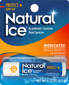 Mentholatum® Natural Ice® Protect+ Broad Spectrum SPF 30 Medicated Lip Balm